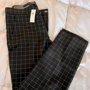 NWT Banana Republic Women's Ryan Fit Pant - Size 8 - Black plaid